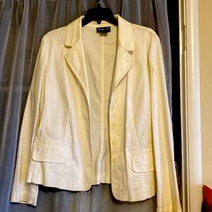 White cotton blend blazer from Style and Co